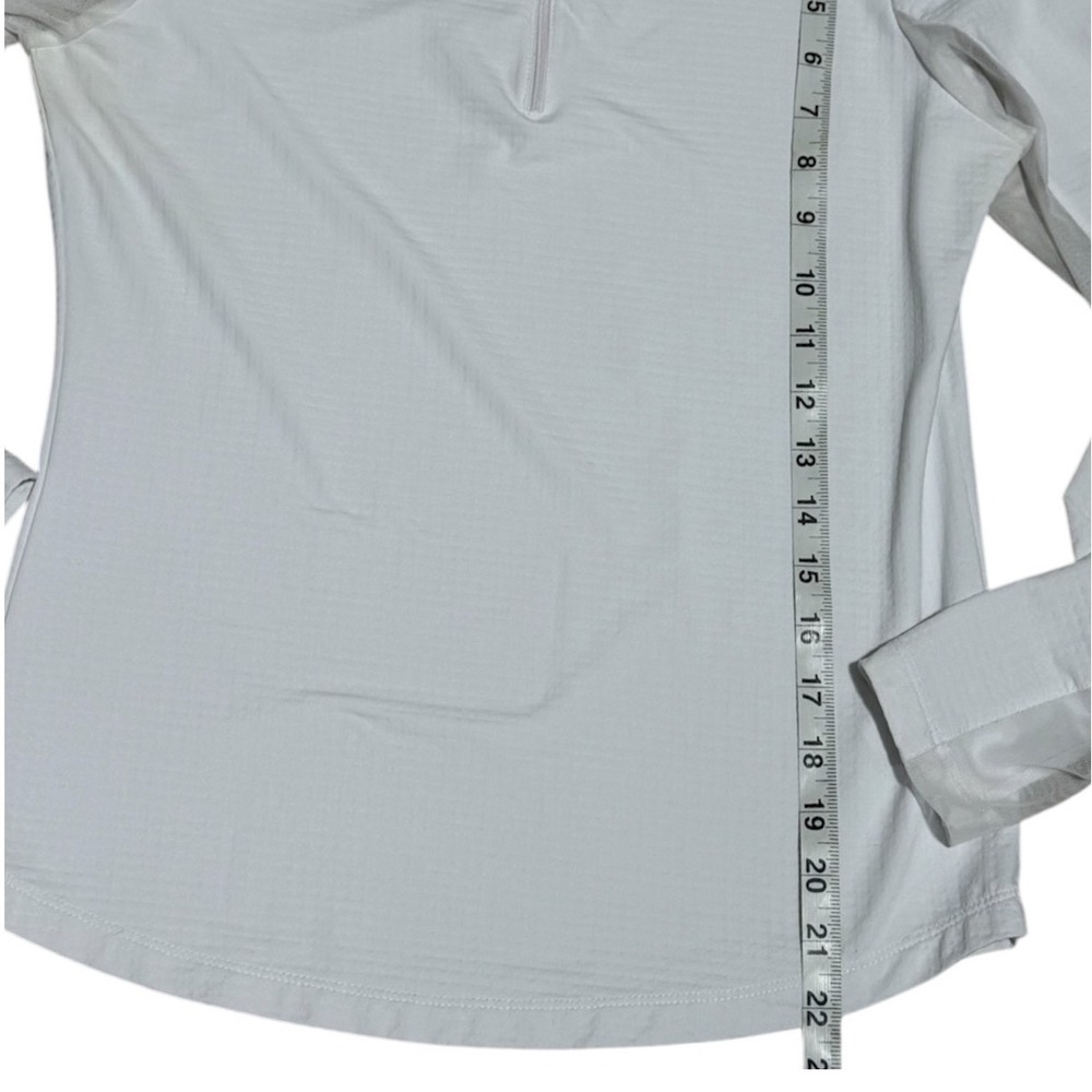 IBKUL White Long Sleeve Half Zip UPF 50+ Cooling Golf Top Mesh Panels Xs - Picture 5 of 7